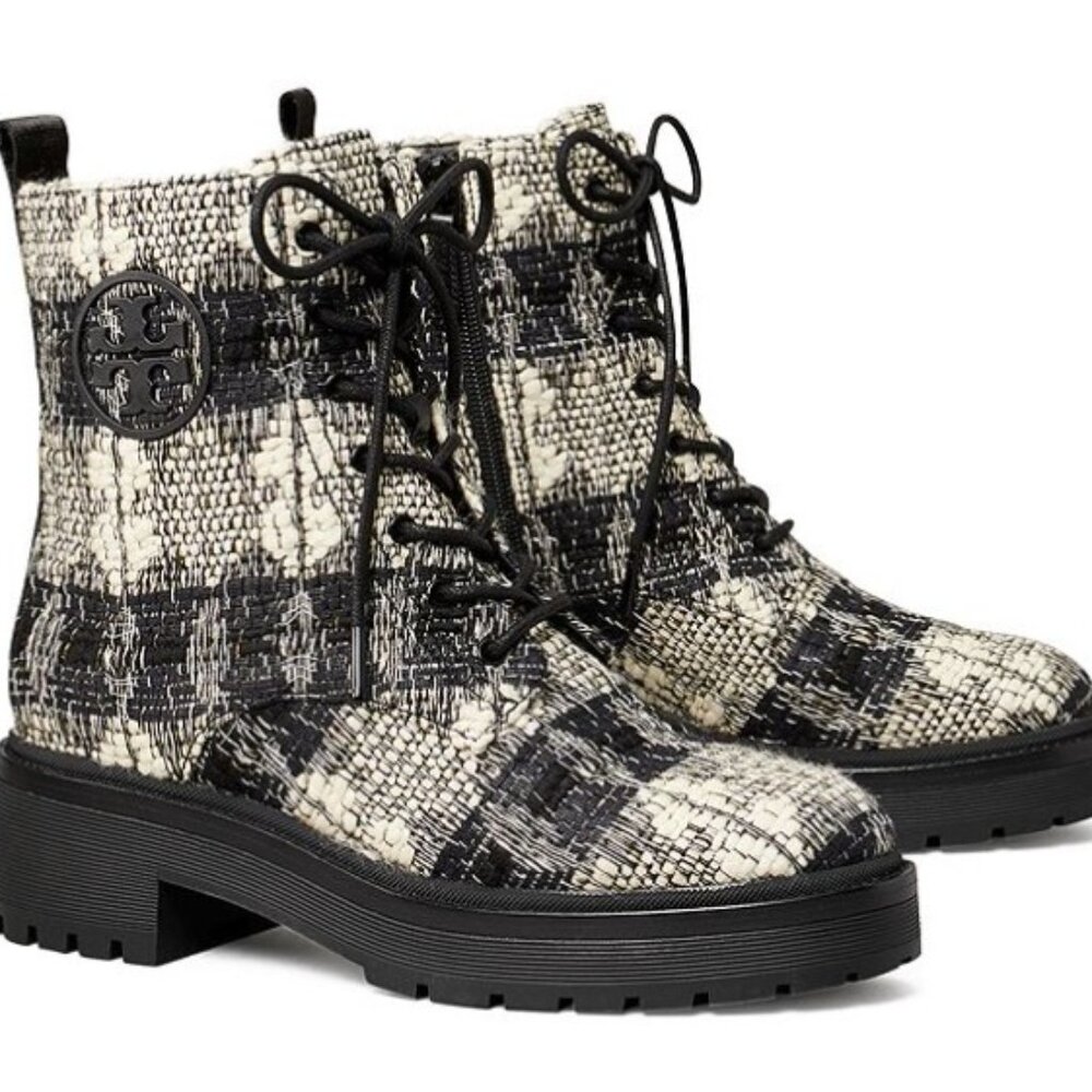 Tory Burch Women’s Miller Lug Sole Platform Combat Boots